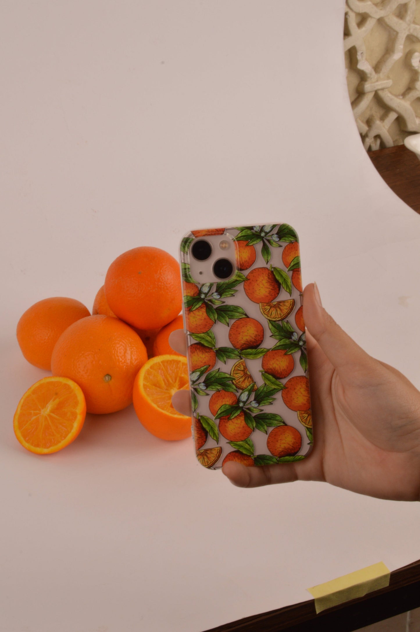 Oranges Pattern phone case